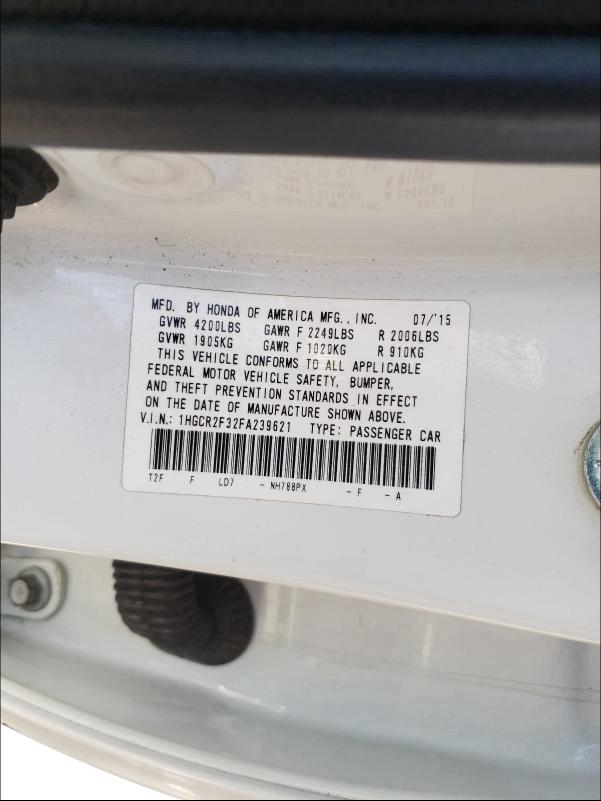 Photo 9 VIN: 1HGCR2F32FA239621 - HONDA ACCORD LX 