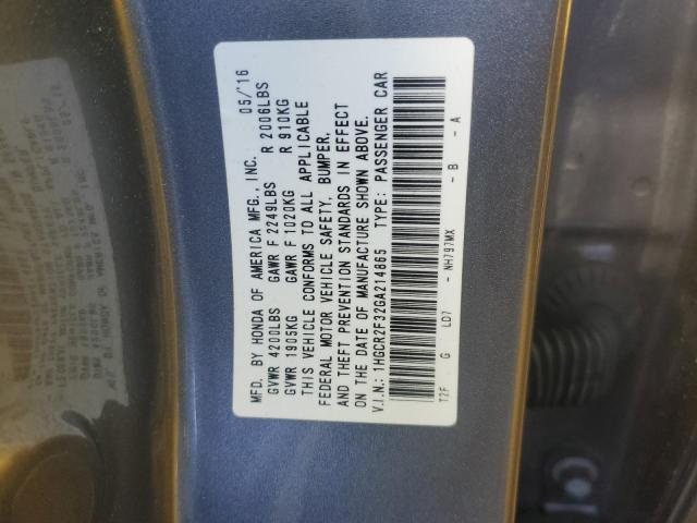 Photo 11 VIN: 1HGCR2F32GA214865 - HONDA ACCORD 