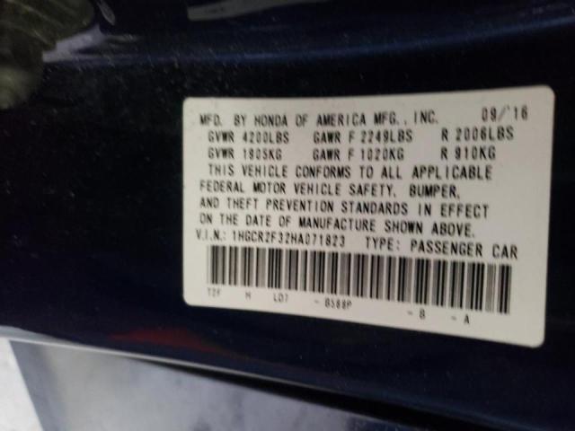 Photo 9 VIN: 1HGCR2F32HA071823 - HONDA ACCORD LX 