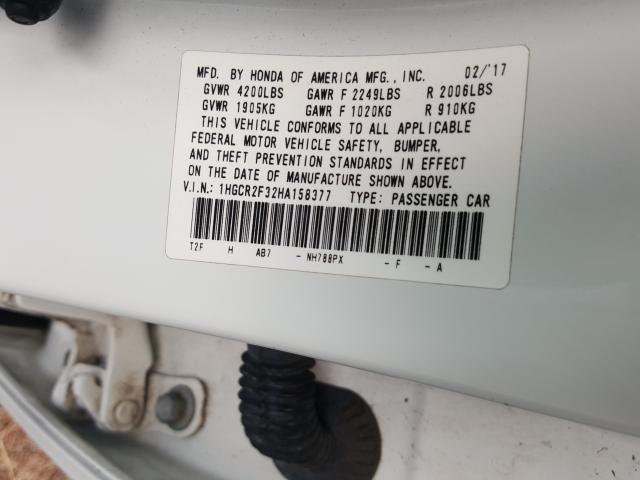 Photo 9 VIN: 1HGCR2F32HA158377 - HONDA ACCORD LX 