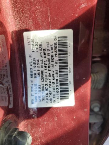 Photo 12 VIN: 1HGCR2F32HA174661 - HONDA ACCORD LX 