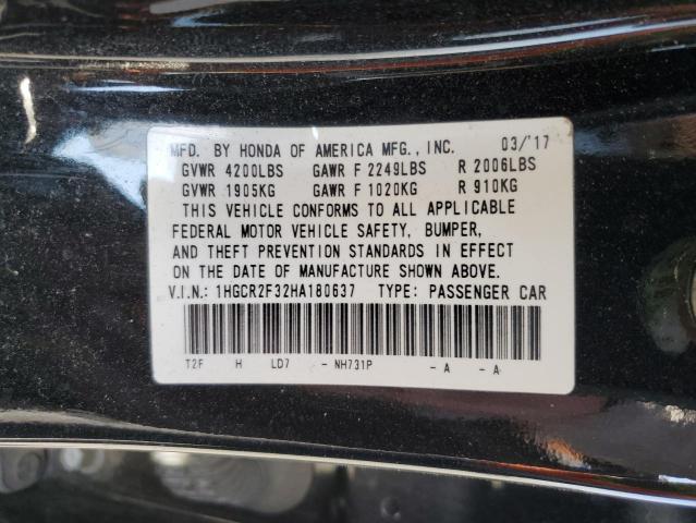 Photo 11 VIN: 1HGCR2F32HA180637 - HONDA ACCORD LX 