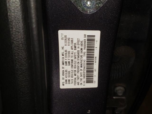 Photo 9 VIN: 1HGCR2F32HA233143 - HONDA ACCORD LX 