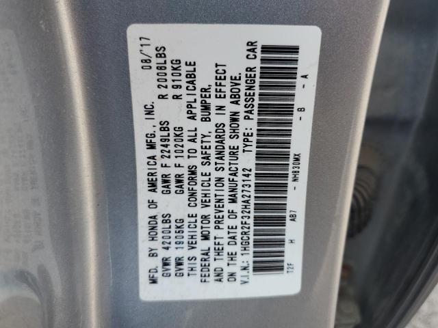 Photo 11 VIN: 1HGCR2F32HA273142 - HONDA ACCORD LX 