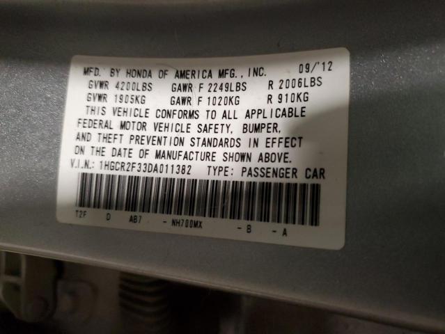 Photo 11 VIN: 1HGCR2F33DA011382 - HONDA ACCORD LX 