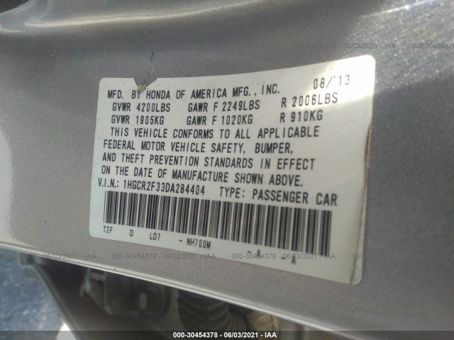 Photo 8 VIN: 1HGCR2F33DA284404 - HONDA ACCORD SDN 