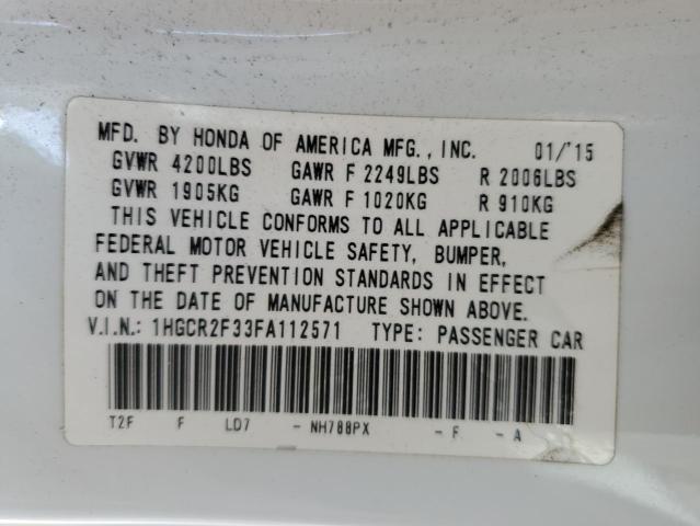 Photo 11 VIN: 1HGCR2F33FA112571 - HONDA ACCORD LX 