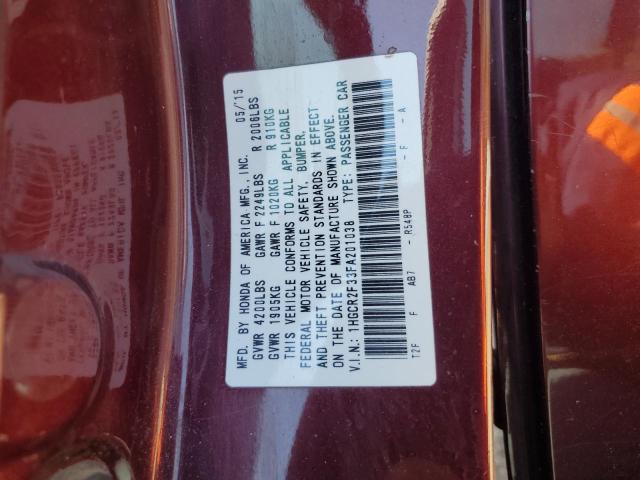 Photo 11 VIN: 1HGCR2F33FA201038 - HONDA ACCORD LX 