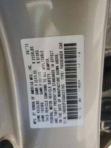 Photo 12 VIN: 1HGCR2F33GA020765 - HONDA ACCORD LX 