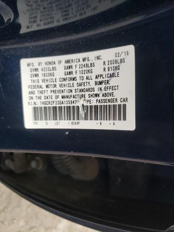 Photo 12 VIN: 1HGCR2F33GA135947 - HONDA ACCORD LX 