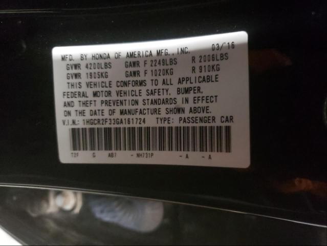 Photo 9 VIN: 1HGCR2F33GA161724 - HONDA ACCORD LX 