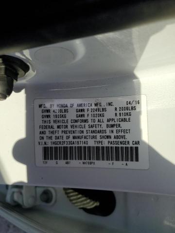 Photo 11 VIN: 1HGCR2F33GA197140 - HONDA ACCORD LX 