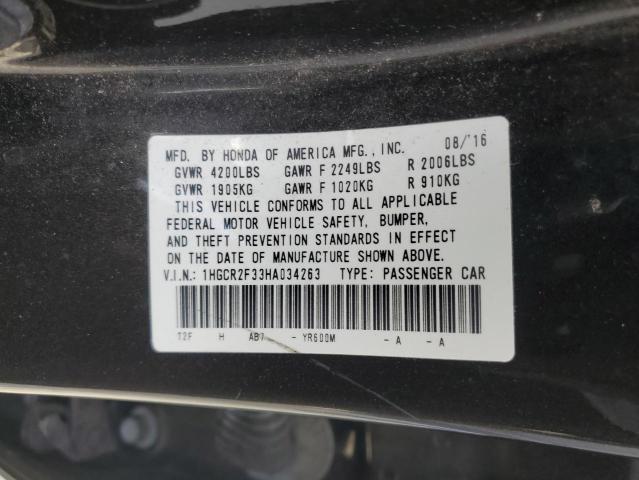 Photo 11 VIN: 1HGCR2F33HA034263 - HONDA ACCORD LX 