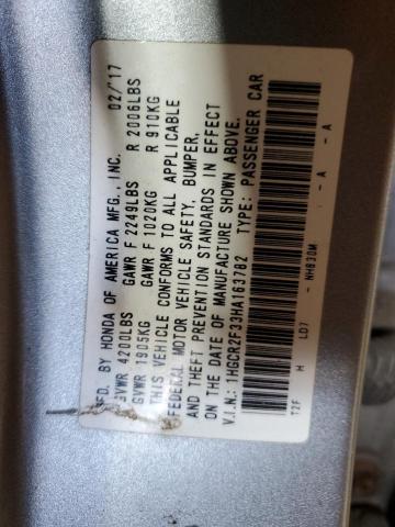 Photo 11 VIN: 1HGCR2F33HA163782 - HONDA ACCORD 