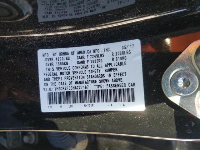 Photo 9 VIN: 1HGCR2F33HA227187 - HONDA ACCORD LX 