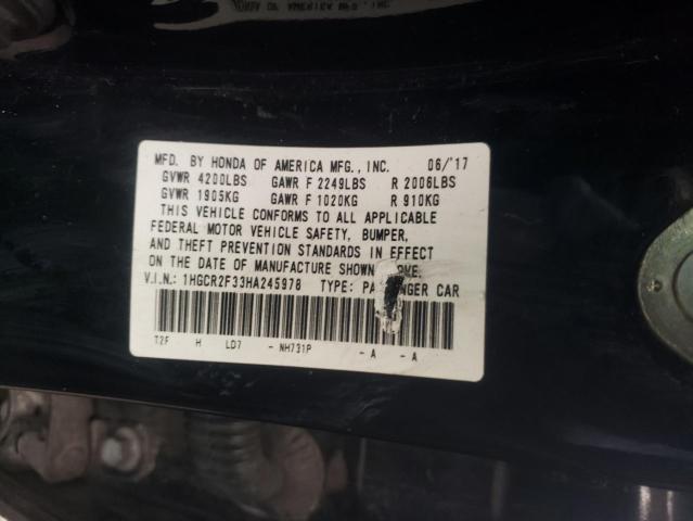 Photo 9 VIN: 1HGCR2F33HA245978 - HONDA ACCORD LX 