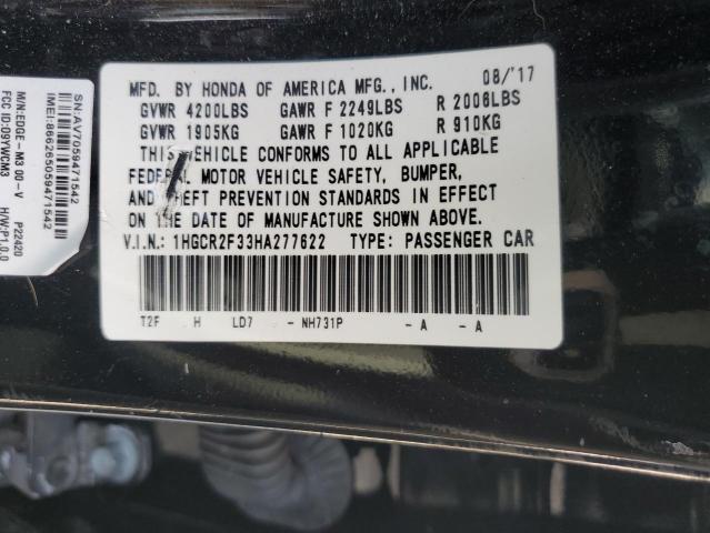 Photo 11 VIN: 1HGCR2F33HA277622 - HONDA ACCORD 