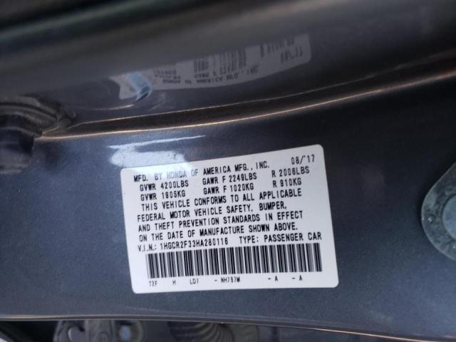 Photo 11 VIN: 1HGCR2F33HA280116 - HONDA ACCORD LX 