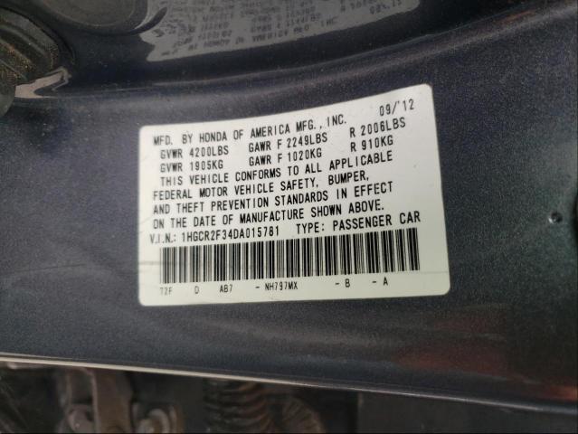 Photo 9 VIN: 1HGCR2F34DA015781 - HONDA ACCORD LX 