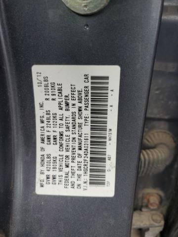 Photo 11 VIN: 1HGCR2F34DA031611 - HONDA ACCORD LX 