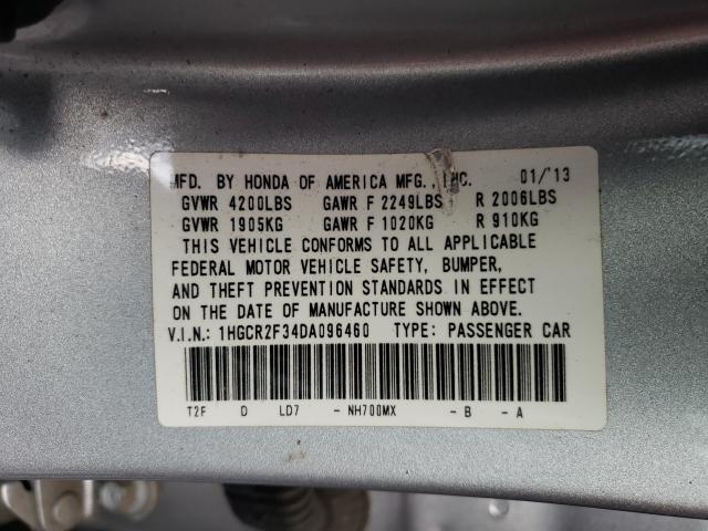 Photo 9 VIN: 1HGCR2F34DA096460 - HONDA ACCORD LX 