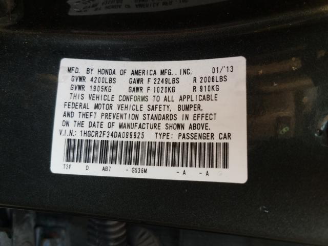 Photo 9 VIN: 1HGCR2F34DA099925 - HONDA ACCORD LX 