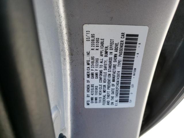 Photo 11 VIN: 1HGCR2F34DA143874 - HONDA ACCORD LX 