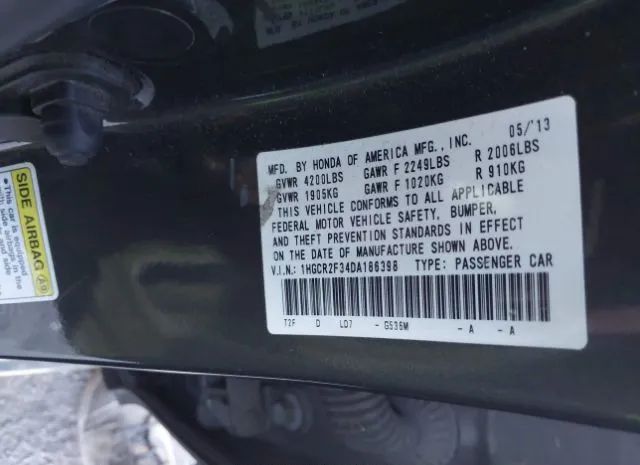 Photo 8 VIN: 1HGCR2F34DA186398 - HONDA ACCORD 