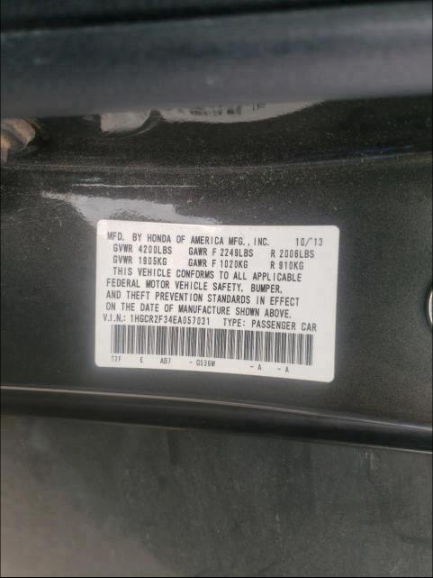 Photo 9 VIN: 1HGCR2F34EA057031 - HONDA ACCORD LX 