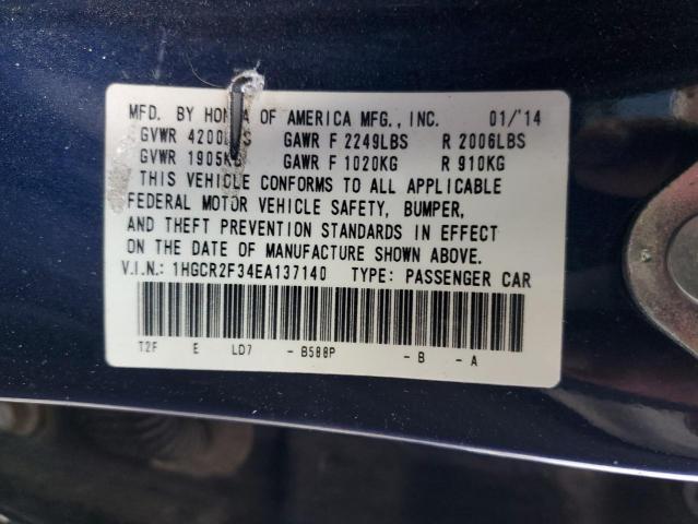 Photo 12 VIN: 1HGCR2F34EA137140 - HONDA ACCORD LX 