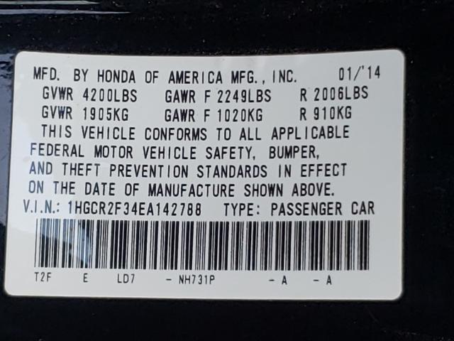 Photo 9 VIN: 1HGCR2F34EA142788 - HONDA ACCORD LX 