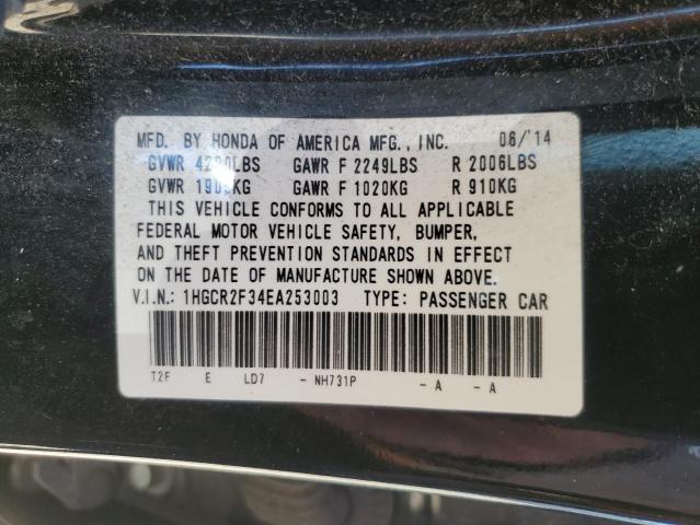 Photo 11 VIN: 1HGCR2F34EA253003 - HONDA ACCORD LX 