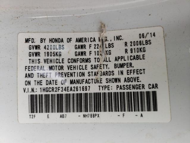 Photo 9 VIN: 1HGCR2F34EA261697 - HONDA ACCORD LX 