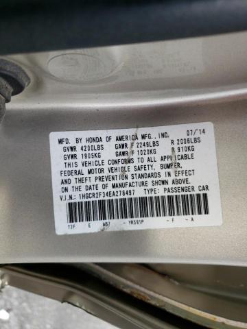 Photo 11 VIN: 1HGCR2F34EA278497 - HONDA ACCORD LX 