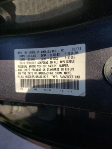 Photo 9 VIN: 1HGCR2F34EA305472 - HONDA ACCORD LX 