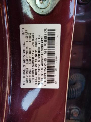 Photo 11 VIN: 1HGCR2F34FA014438 - HONDA ACCORD LX 