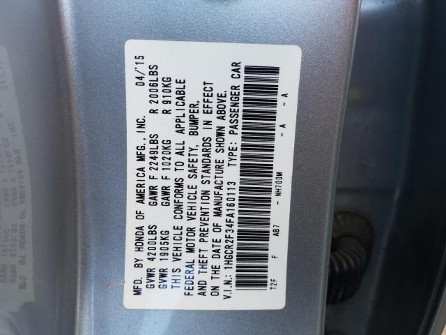 Photo 9 VIN: 1HGCR2F34FA160113 - HONDA ACCORD LX 