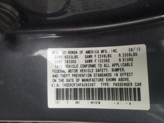 Photo 9 VIN: 1HGCR2F34FA260597 - HONDA ACCORD LX 