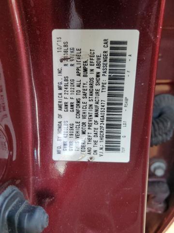 Photo 9 VIN: 1HGCR2F34GA052477 - HONDA ACCORD LX 