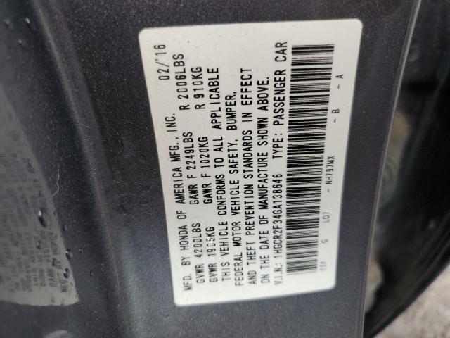 Photo 11 VIN: 1HGCR2F34GA138646 - HONDA ACCORD LX 