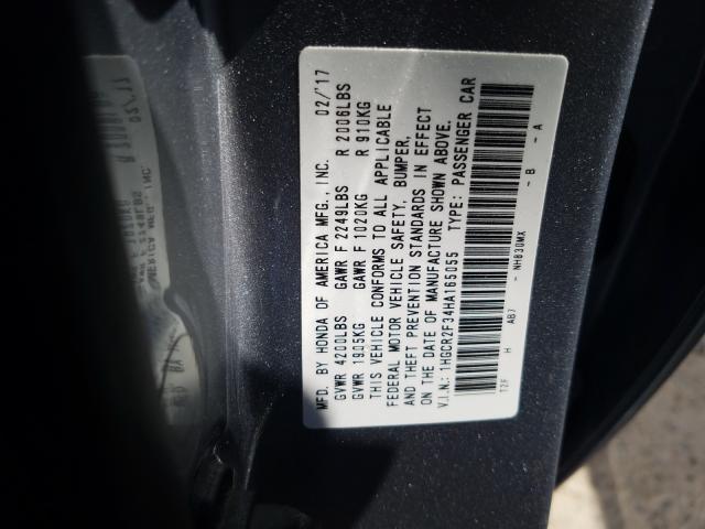 Photo 9 VIN: 1HGCR2F34HA165055 - HONDA ACCORD LX 