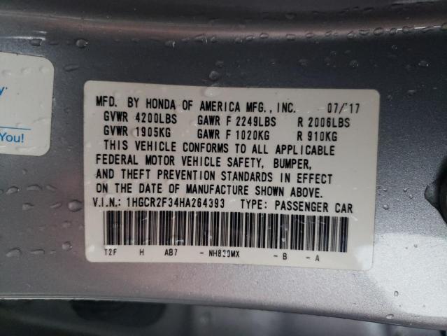 Photo 11 VIN: 1HGCR2F34HA264393 - HONDA ACCORD LX 