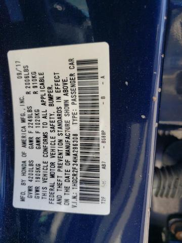 Photo 12 VIN: 1HGCR2F34HA296308 - HONDA ACCORD LX 