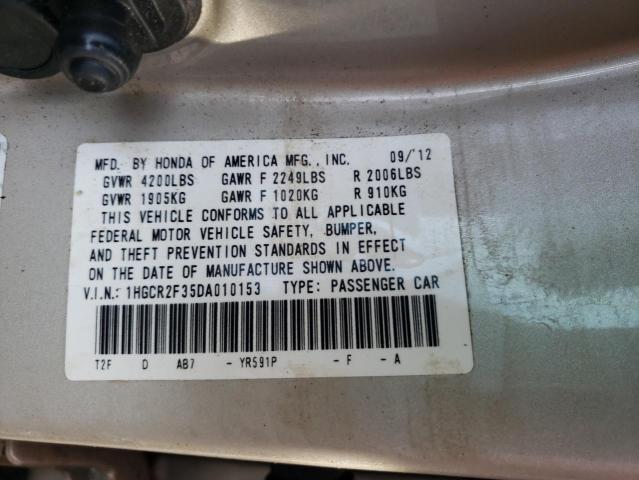 Photo 9 VIN: 1HGCR2F35DA010153 - HONDA ACCORD LX 