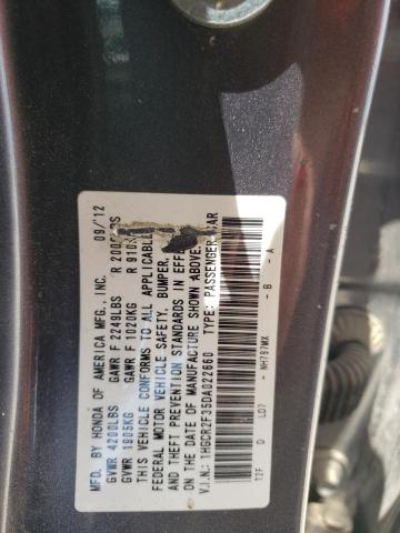 Photo 12 VIN: 1HGCR2F35DA022660 - HONDA ACCORD LX 