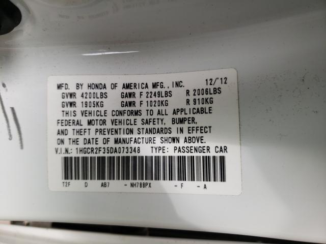 Photo 9 VIN: 1HGCR2F35DA073348 - HONDA ACCORD LX 