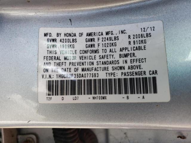 Photo 9 VIN: 1HGCR2F35DA077593 - HONDA ACCORD LX 