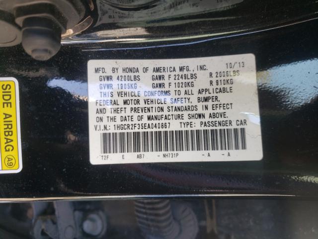 Photo 9 VIN: 1HGCR2F35EA040867 - HONDA ACCORD LX 