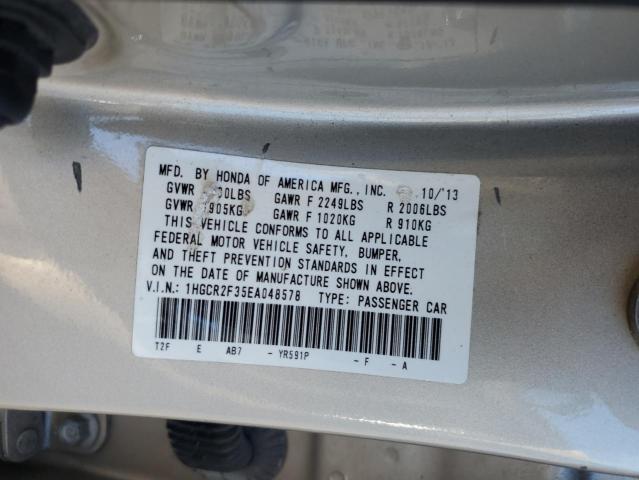 Photo 12 VIN: 1HGCR2F35EA048578 - HONDA ACCORD LX 