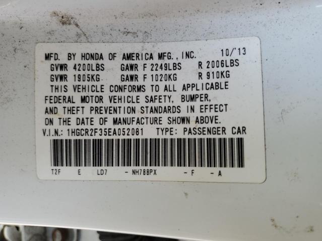 Photo 9 VIN: 1HGCR2F35EA052081 - HONDA ACCORD LX 